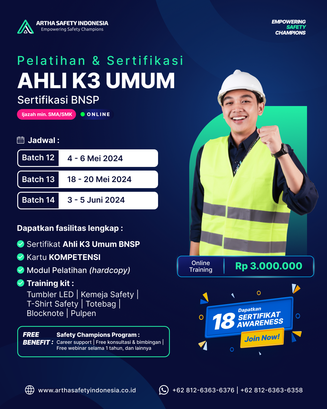 Ahli K Umum Online Sertifikasi Bnsp Artha Safety Indonesia