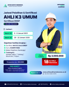 Ahli K3 Umum (Online) - Sertifikasi BNSP