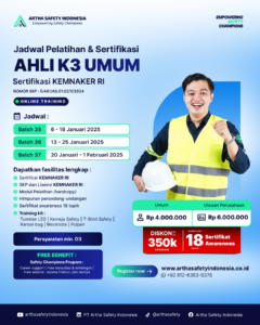 Ahli K3 Umum (Online) - Sertifikasi Kemnaker